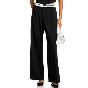 WAYF Preston Wide Leg Pants Women’s Elegant Black Wide-Leg Pants